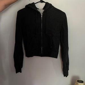 Cropped crystal hoodie